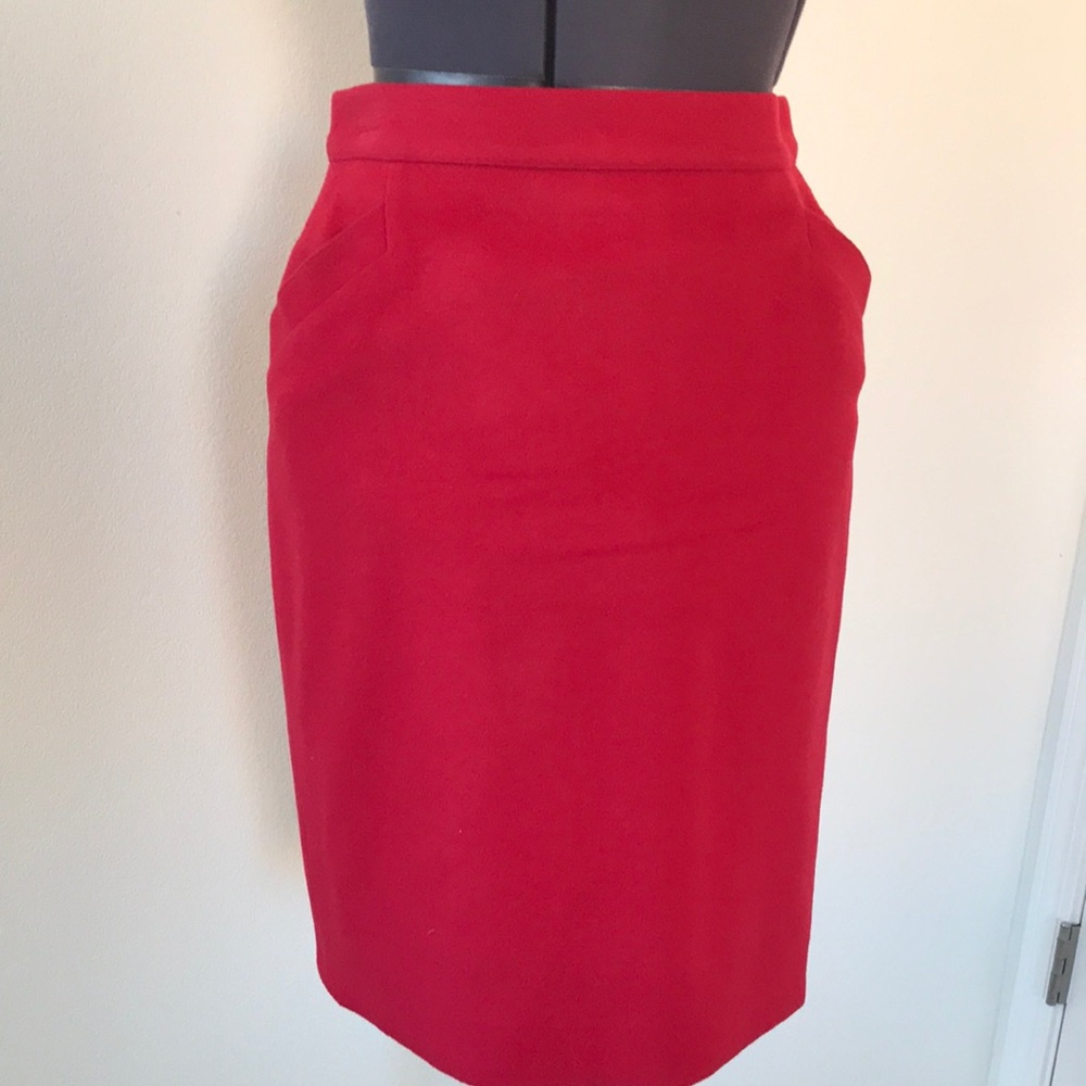 COPY - Vintage Red Wool Pencil skirt